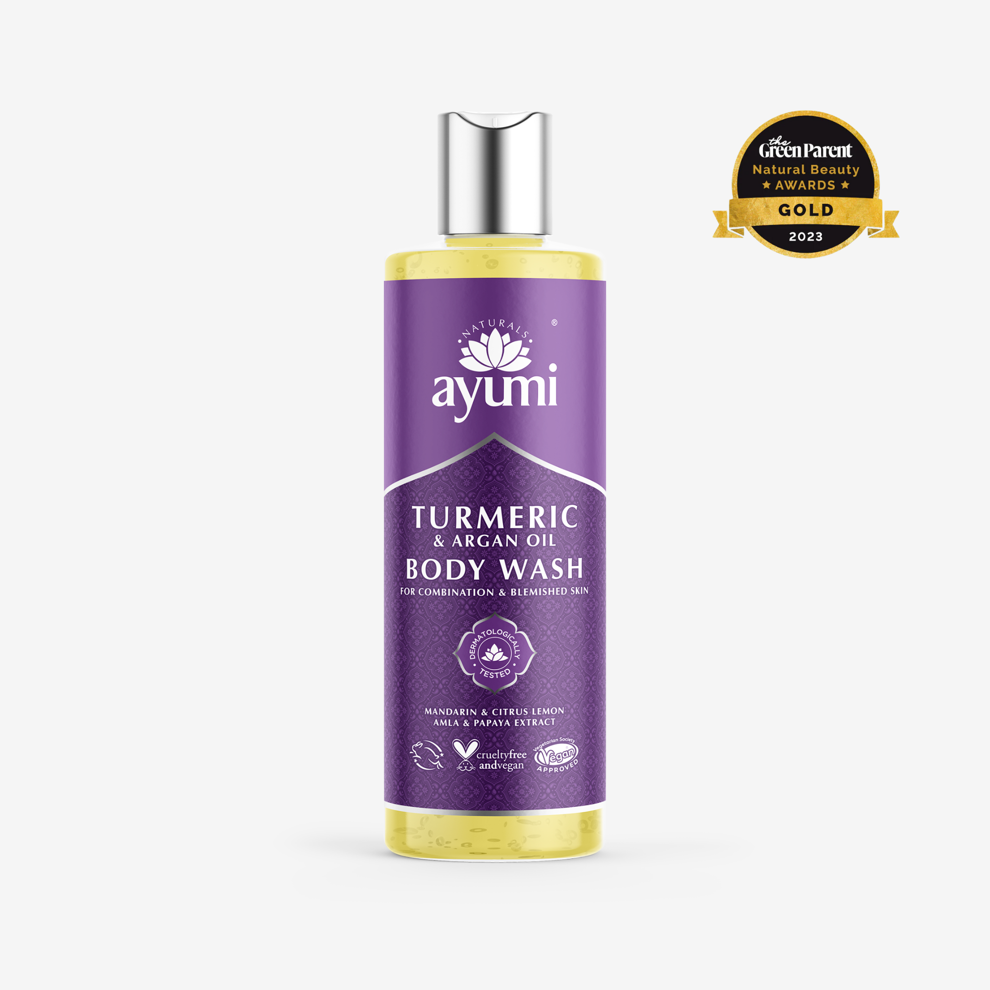 Ayumi Turmeric Body Wash 250ml  Gentle Refreshing Skin Cleanser