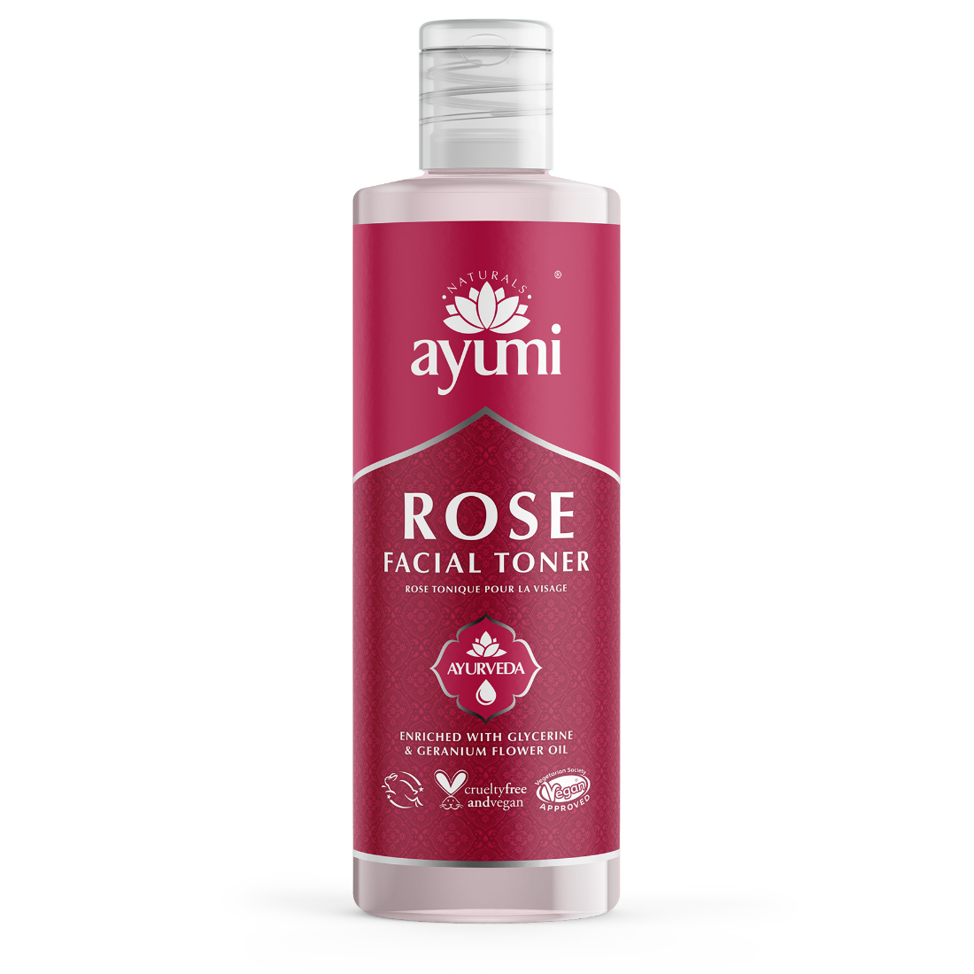 Ayumi Natural Rose Toner 250ml  Natural Daily Face Care