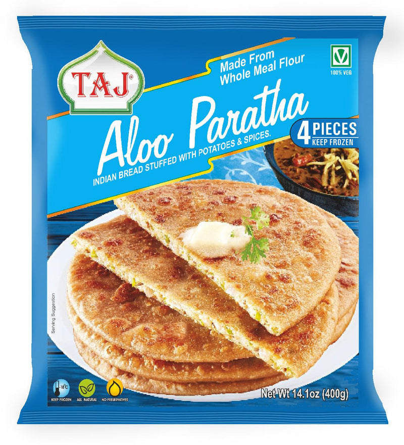 Taj Aloo Paratha 400g (4Pcs) - Traditional Indian Breakfast Paratha