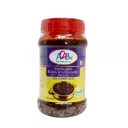 A2B Rajapalayam Kara Kozhambu Thokku 400g � Spicy Tamarind Chilli Relish