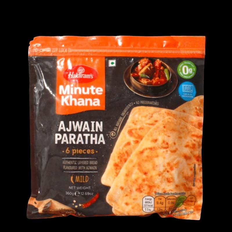 Haldiram's Ajwain Paratha 360g � Authentic Layered Bread Flavoured with Ajwain