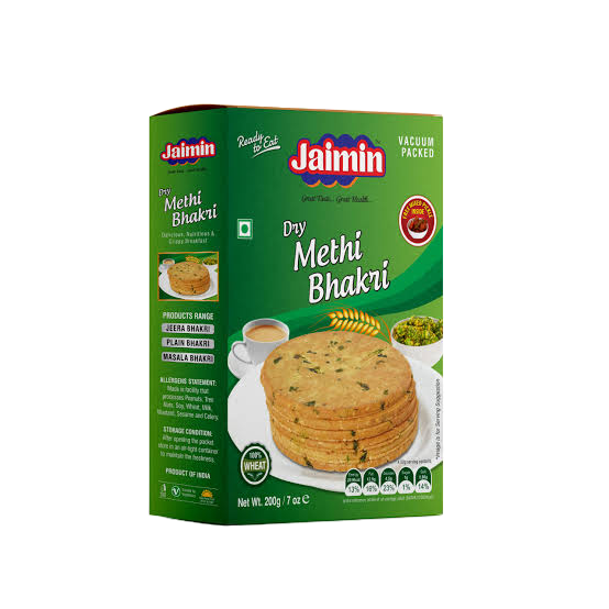 Jaimin Dry Methi Bhakri 200g � Traditional, Crispy & Wholesome Snack