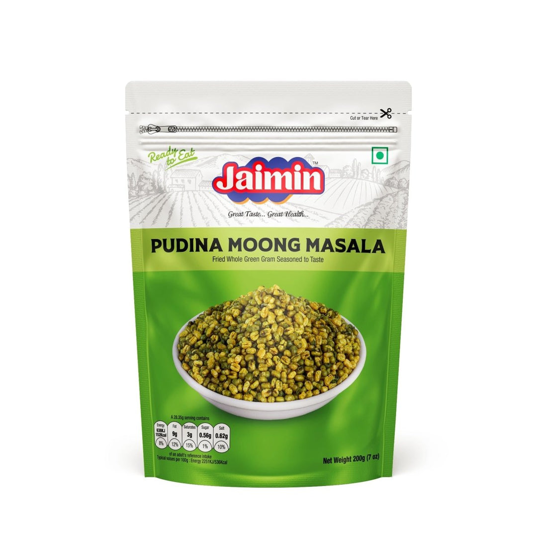 Jaimin Pudina Moong Masala 200g � Refreshing Minty Crunch Snack