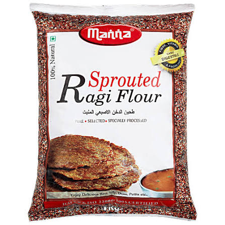 Manna Sprouted Ragi Flour 1kg � Enhanced Nutrient Base