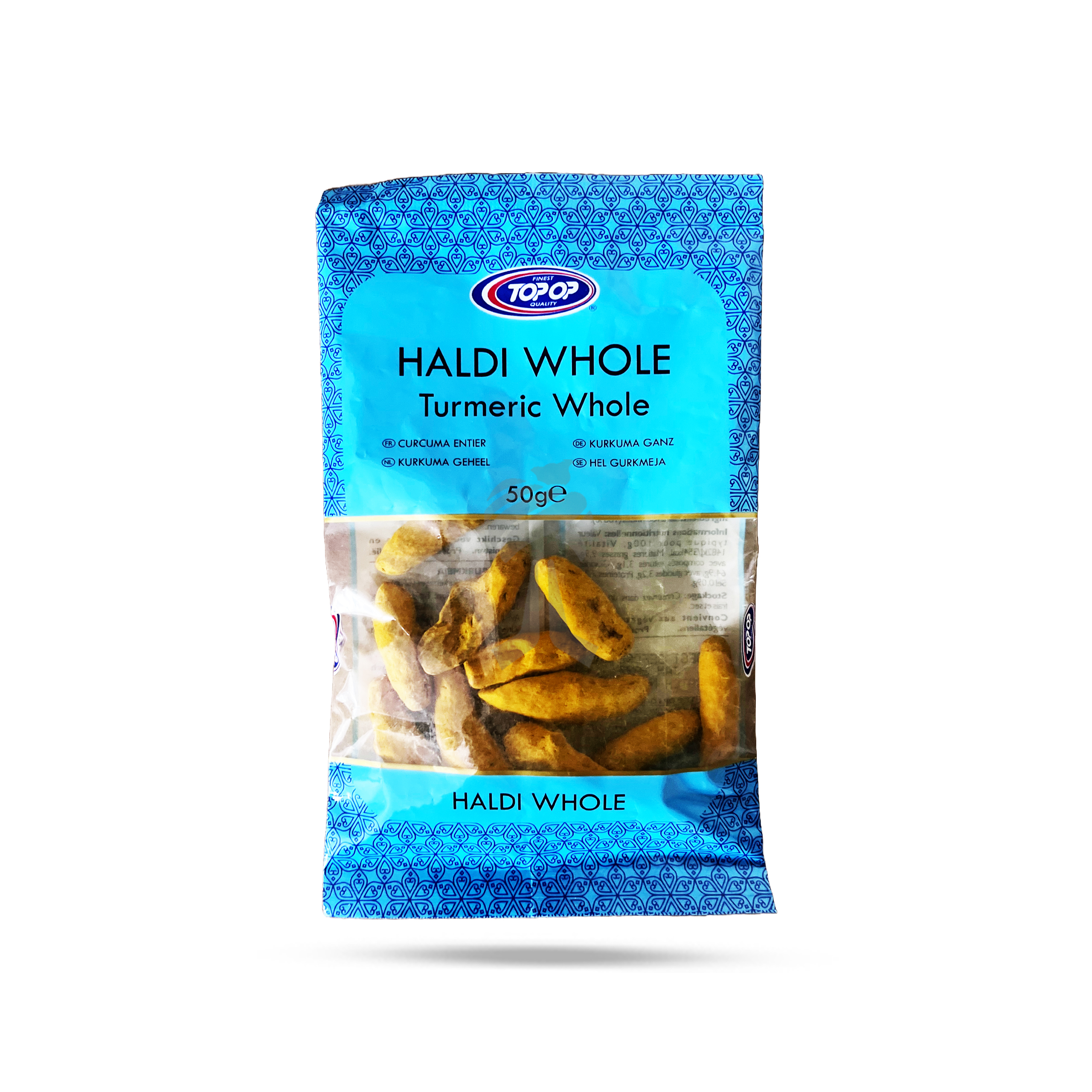 Top Op Haldi Whole (Turmeric Whole) 50g - Raw Root Spice