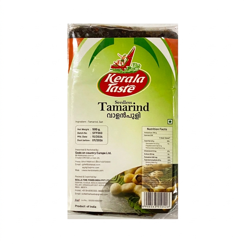 Kerala Taste Seedless Tamarind 500g - Value Cooking Tamarind