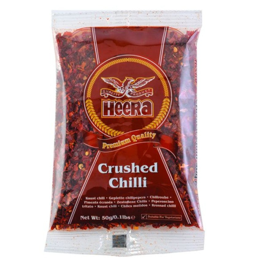 Heera Crushed Chillies 50g - Spicy Texture Boost