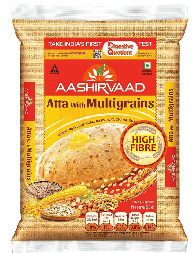 Aashirvaad Atta With Multigrains (Export Pack) � Healthy Grain Blend