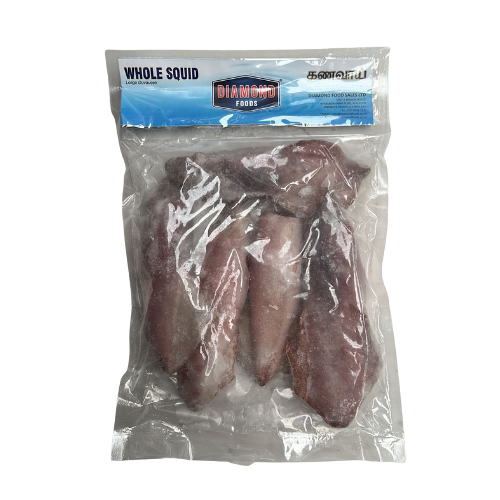 Diamond Squid Whole 1kg - Fresh Squid for Cooking