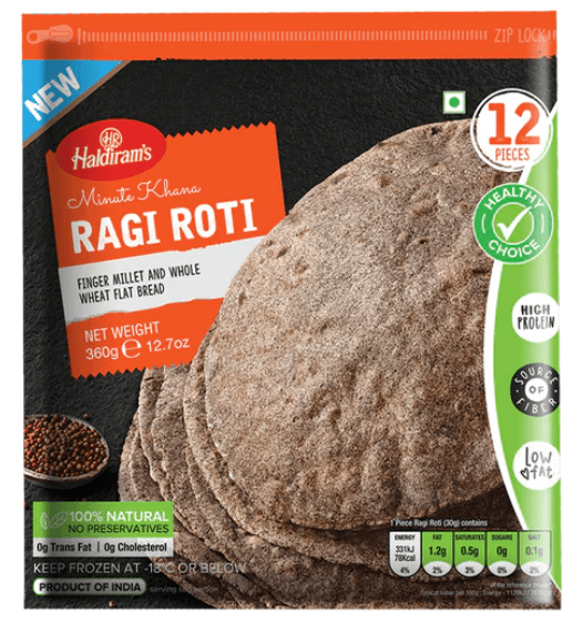 Haldiram's Minute Khana Ragi Roti 360g (12Pcs)
