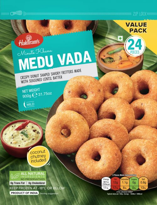 Haldiram's Minute Khana Medu Vada 900g - South Indian Fritters