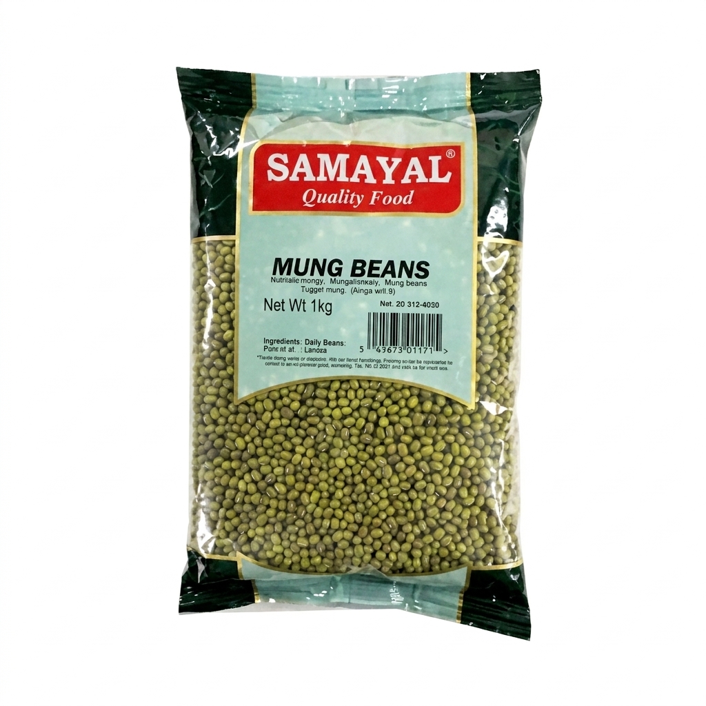 Samayal Mung Beans 1kg � Nutritious Whole Green Moong