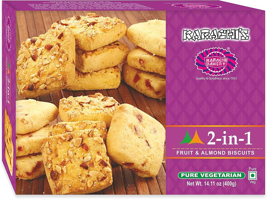 Karachi 2 in 1 Fruit & Almond Biscuit 400g
