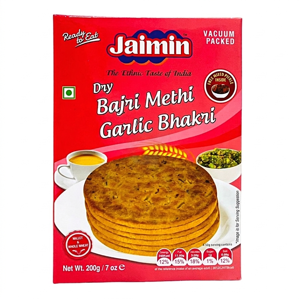 Jaimin Bajri Methi Garlic Bhakri 200g (Pack of 2)