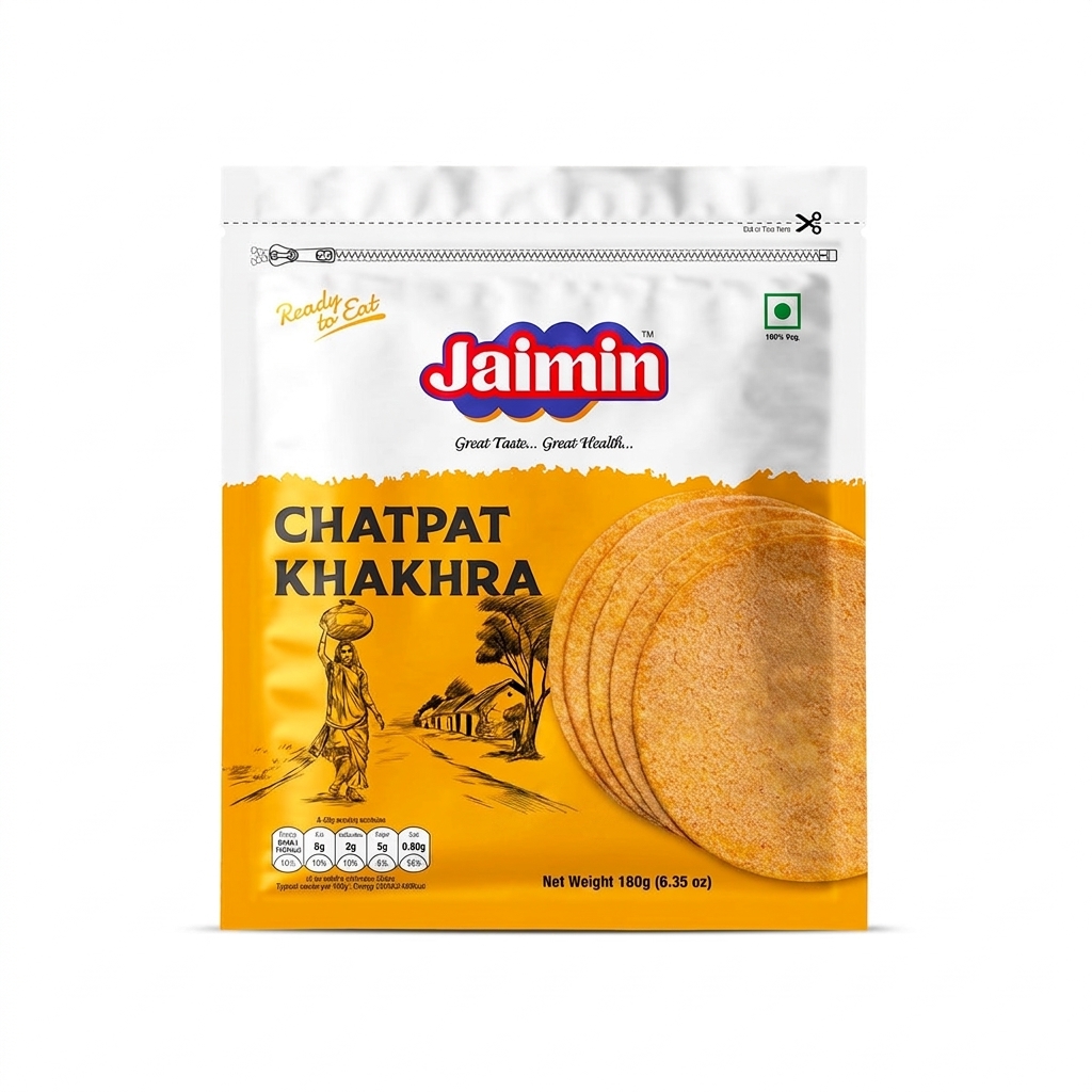 Jaimin Chatpat Khakhra 180g � Tangy, Spicy & Crunchy Snack
