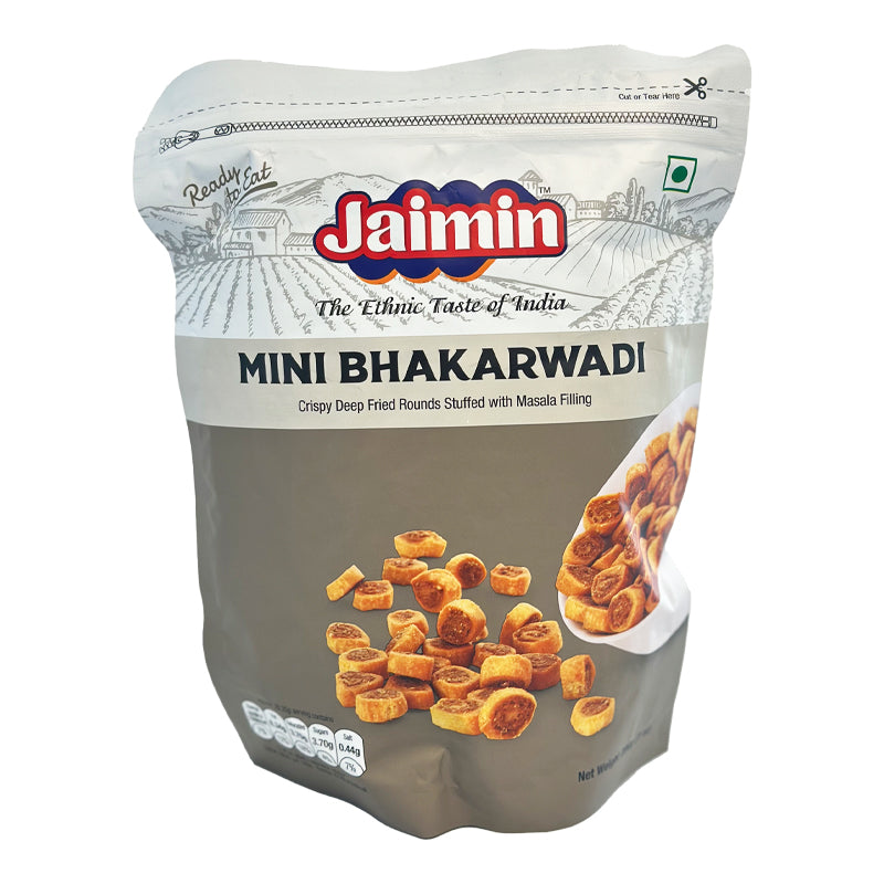 Jaimin Mini Bhakarwadi 200g � Crunchy Masala Filled Delight