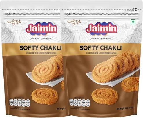 Jaimin Softy Chakli (Spiral Savoury Snack) 200g - Crunchy & Traditionally Delicious