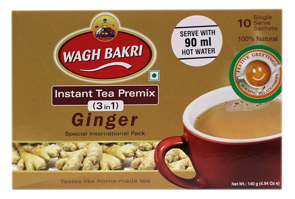 Wagh Bakri (3 In 1) Instant Tea Premix (Ginger) 140g