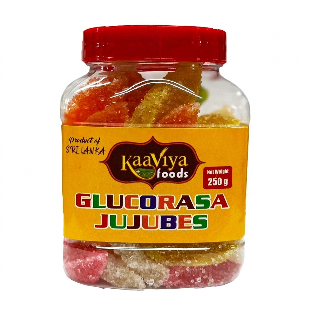 Kaaviya Glucorasa Jujubes 250g - Sweet Herbal Candy