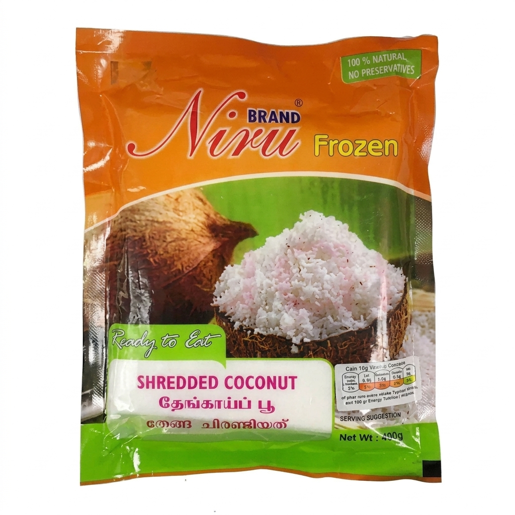 Niru Shredded Coconut 400g (Pack of 2)