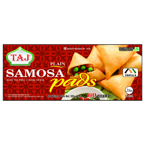 Taj Samosa Pads 30 Sheets - Smooth & Flexible Pastry