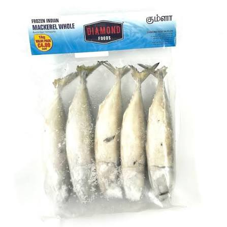Diamond Indian Mackerel whole 1kg