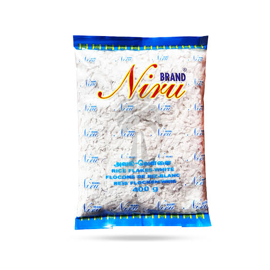Niru Pawa White Rice Flakes 400g � Versatile & Quick-to-Prepare Poha