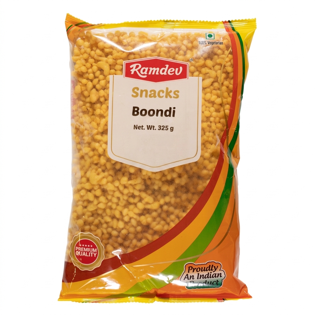 Ramdev Snacks Boondi 300g - Crispy Fried Pearls