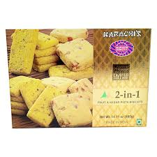Karachi 2-in-1 (Fruit & Kesar Pista) Biscuits 400g