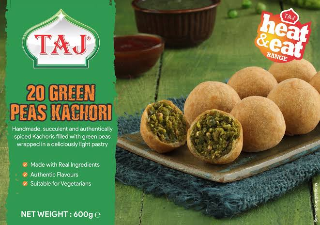 Taj Green Peas Kachori 600g - Crispy Stuffed Snack