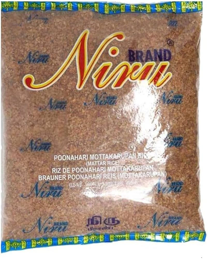 Niru Poonahari Mottakaruppan Rice 5kg - Nutritious Village Style Grains