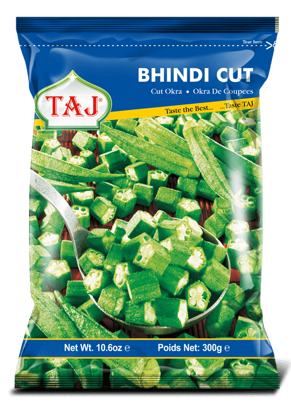 Taj Bhindi Cut (Okra) 300g - Ready-to-Cook Frozen Vegetable