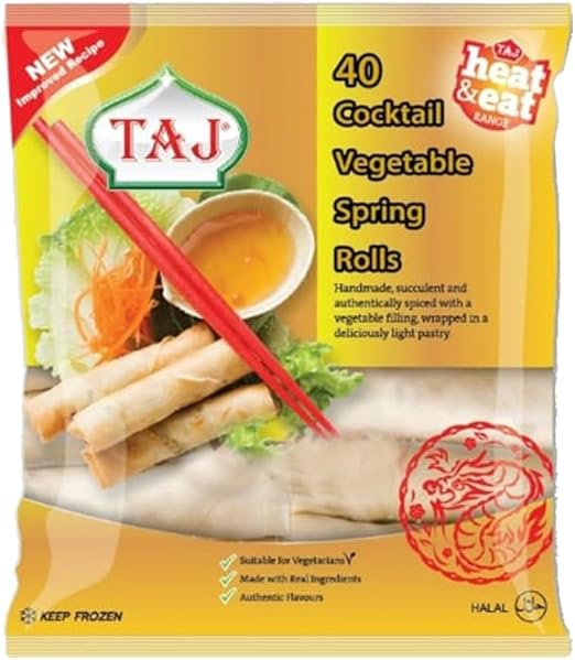 Taj 40 Cocktail Vegetable Spring Rolls � Crispy, Bite-Sized Party Snack