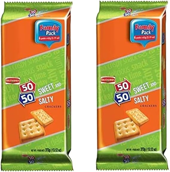 Britannia 50 50 Family Pack 372g - Ideal for Family Snacking