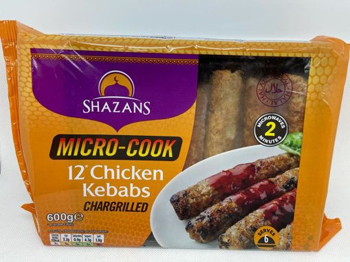 Shazans 12 Micro Cook Chicken Kebab 600g