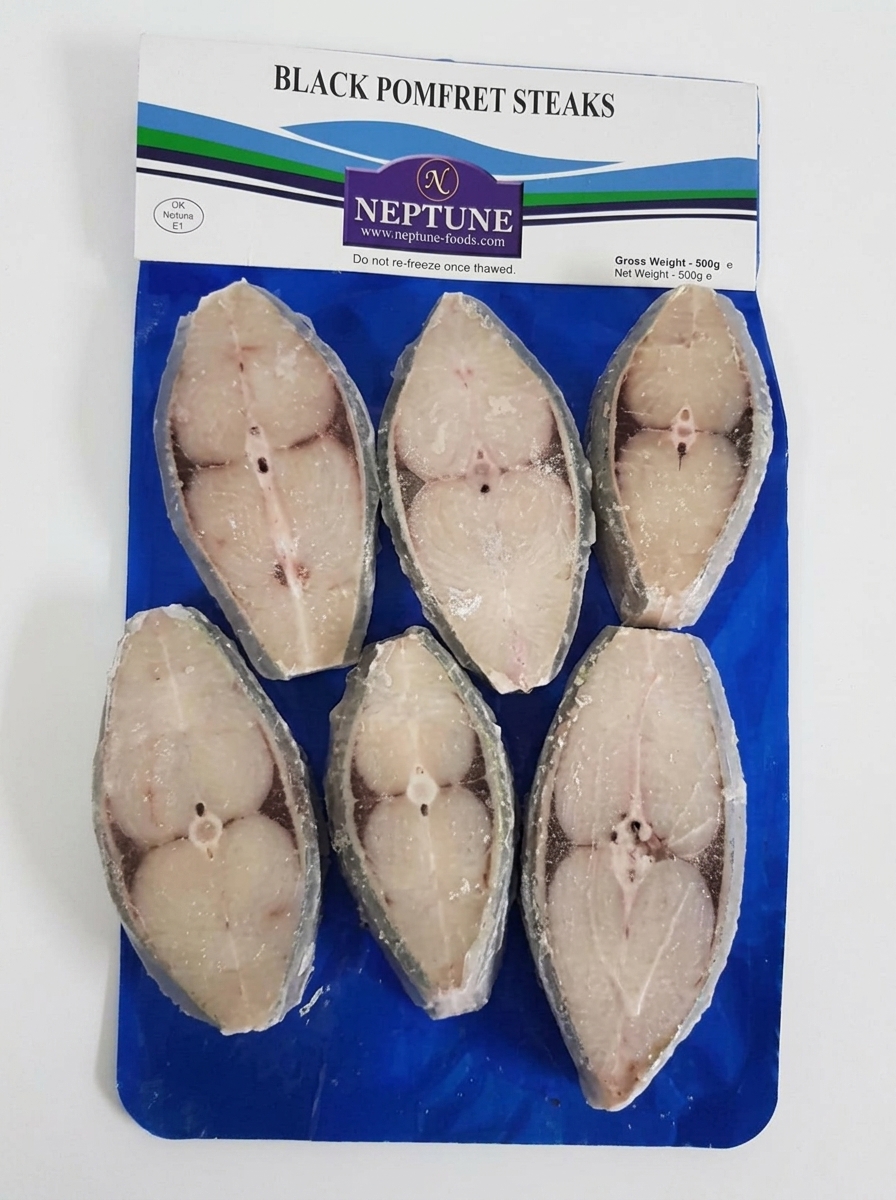 Neptune Black Pomfret Steaks 600g � Authentic South Indian Seafood