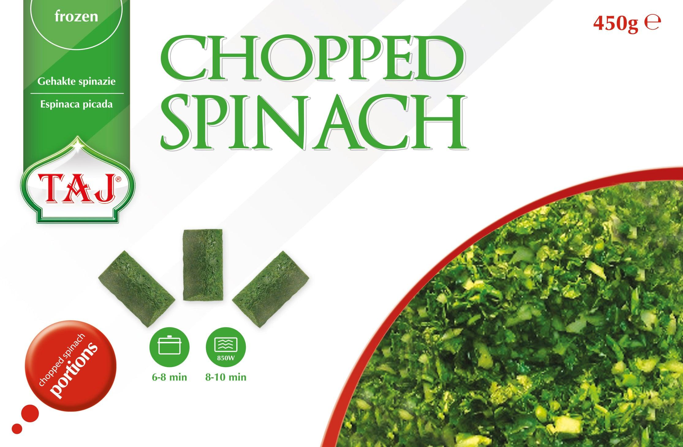 Taj Chopped Spinach 450g � Nutritious & Flavorful Leafy Vegetable