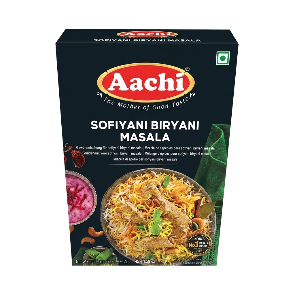 Aachi Sofiyani Biryani Masala 45g - Mild Hyderabadi Flavor