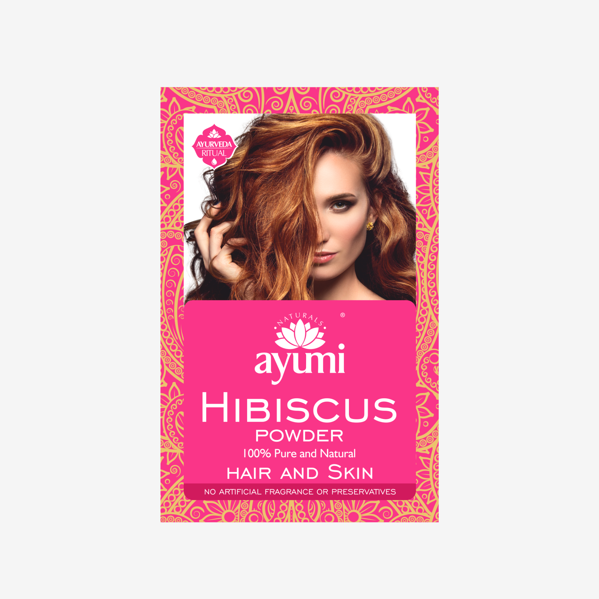 Ayumi Hibiscus Powder Hair & Face 100g � Natural Herbal Care