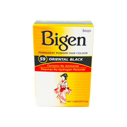 Bigen 59 Oriental Black Hair 6g (Pack of 2) - Permanent Hair Color