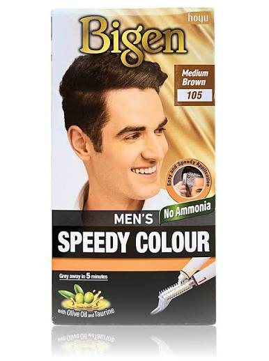 Bigen Men's Speedy Colour Medium Brown 105 - Quick & Natural Hair Colour