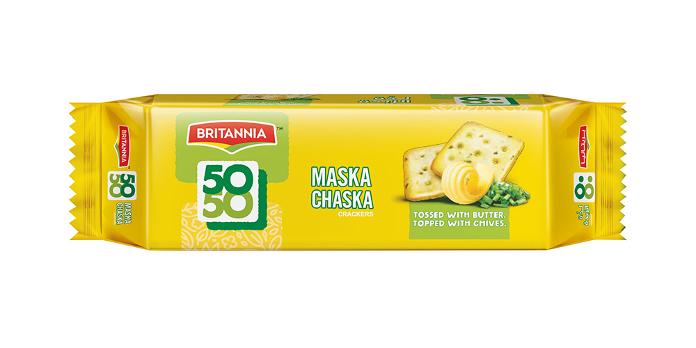 Britannia 50-50 Maska Chaska 62g (Pack of 2)
