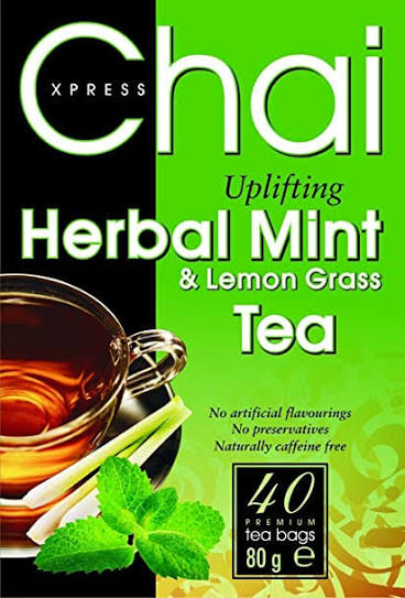Chai Xpress Herbal Mint & Lemon Grass Tea 80g � Fresh And Uplifting Herbal Sip