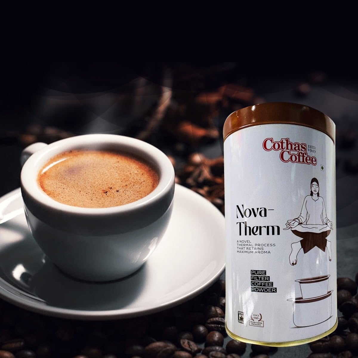 Cothas Coffee Nova-Therm Coffee Powder 200g � Smooth And Energy-Rich Roast