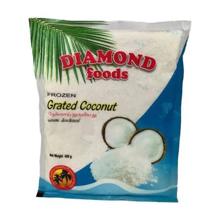 Diamond Frozen Grated Coconut 400g - Quick Frozen Coconut