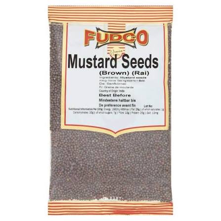 Fudco Brown Mustard Seeds (Rai) 100g - Sharp Tempering Spice