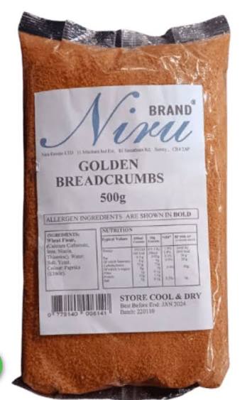 Niru Golden Breadcrumbs 500g - Crispy Coating For Frying