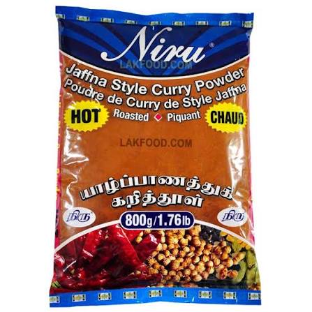 Niru Jaffna Style Curry Powder Roasted 800g - Deep Roasted Spicy Blend