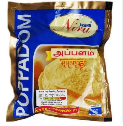 Niru Poppadom 150g - Crispy South Asian Snack