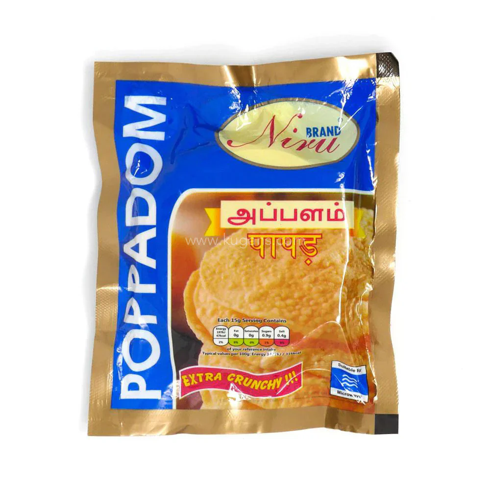 Niru Poppadom Small 150g - Ideal for Festive Meals